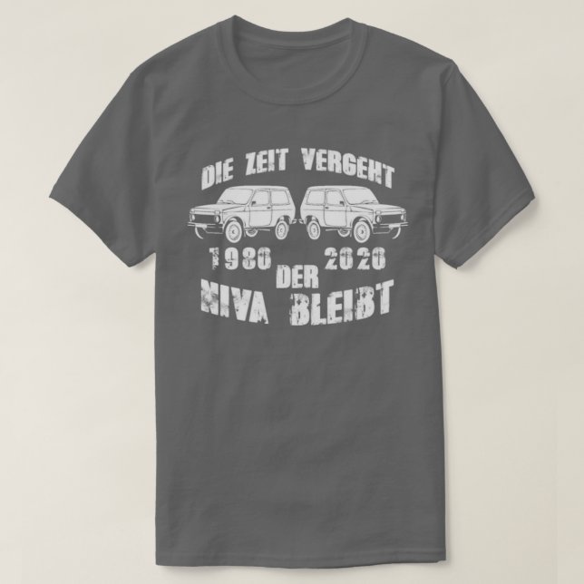 Camiseta Lada Niva 4x4 en coche de carretera (2) (Diseño del anverso)