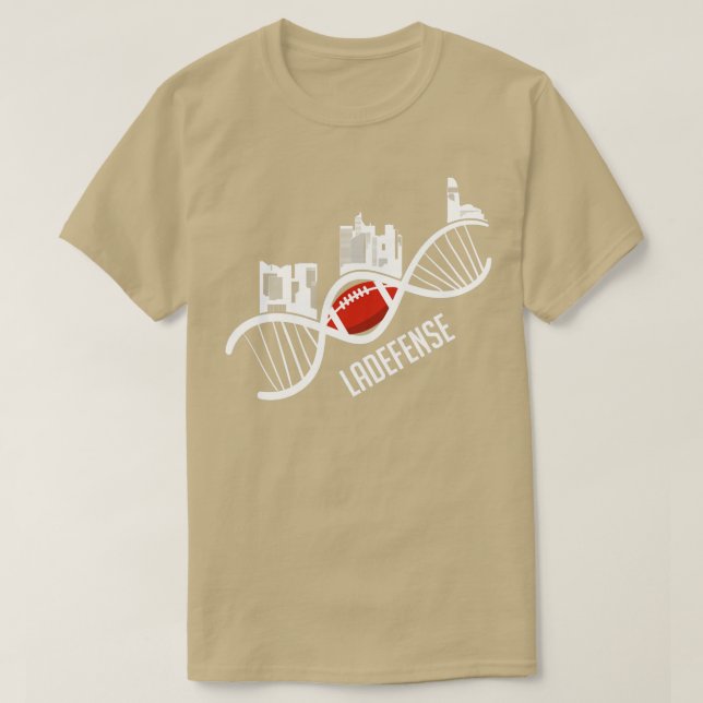 Camiseta Ladefense American Footline Skyline Paris Francia (Diseño del anverso)