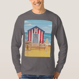 Camiseta ladie en la playa