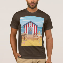 Camiseta ladie en la playa