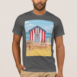 Camiseta ladie en la playa
