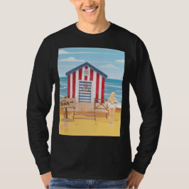 Camiseta ladie en la playa