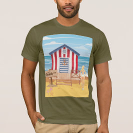 Camiseta ladie en la playa