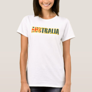 Camiseta Ladies Australia bandera gráfica superior