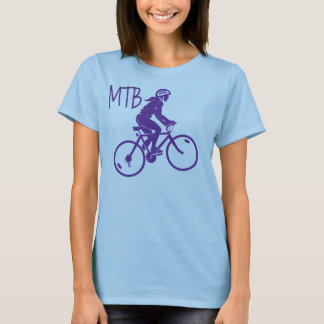 Camiseta Ladies Mountain Biking MTB deisgn in purple/white