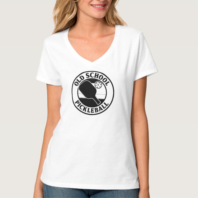 Camiseta Ladies Old School Pickleball T-shirts . (Anverso)