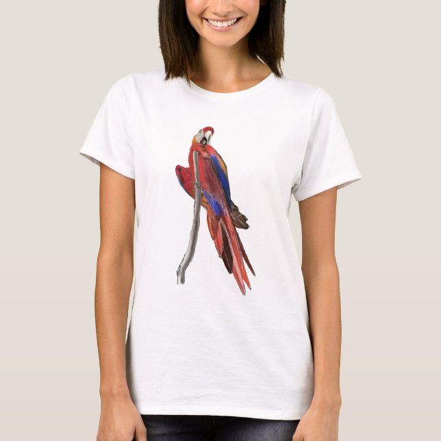 Camiseta Ladies t-shirt with scarlet macaw design (Anverso)