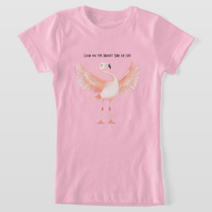 Camiseta Lado Brillante de la Vida Flamenco Rosa