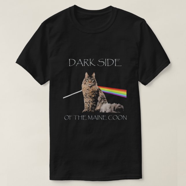 Camiseta Lado Oscuro De Maine Coon (Diseño del anverso)