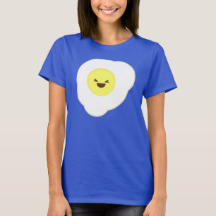 Camiseta lado soleado del huevo del kawaii para arriba