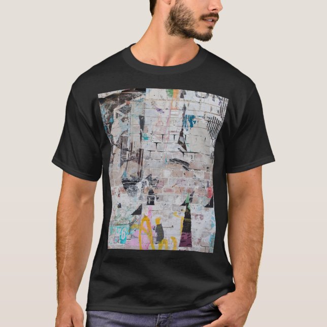 Camiseta Ladrillo agudo: Muro Poster urbano. (Anverso)