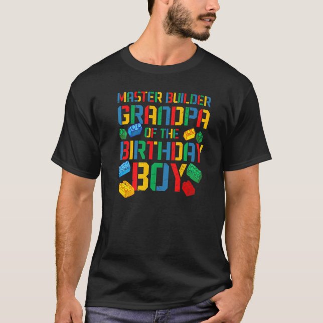 Camiseta Ladrillos de construcción de Grandpa Master Builde (Anverso)