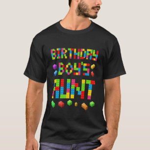 Camiseta Ladrillos de construcción de la tía del niño de cu