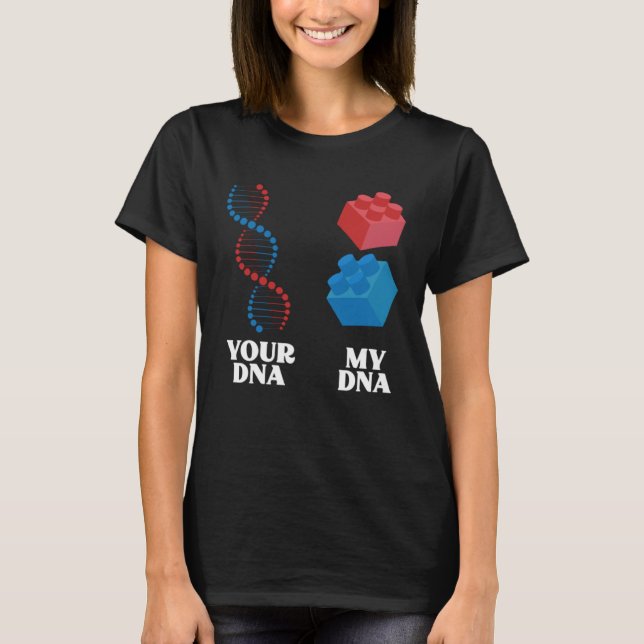 Camiseta Ladrillos de juguete de mi ADN de Bloque de Constr (Anverso)