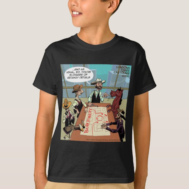 Camiseta Ladrón de banco de caballo divertido (Anverso)