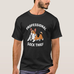 Camiseta Ladrón de calcetines Corgi Humor Amante de los per