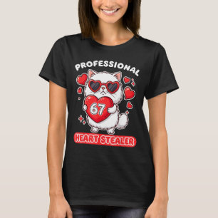 Camiseta Ladrón de Corazones Profesional 67 Meme 6 7 Gato R