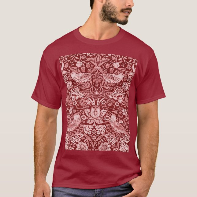 Camiseta Ladrón de fresa Maroon, William Morris (Anverso)