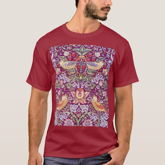 Camiseta Ladrón de fresa rojo, William Morris (Anverso)
