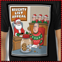 Ladrón de galletas de la lista Santa Naughty Tee d