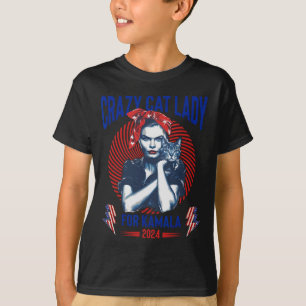 Camiseta Ladrón De Gatos Loco Por Las Elecciones Kamala 202