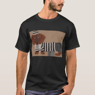 Camiseta Ladrón de golosinas de perro salchicha preso