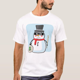 Camiseta Ladrón de Muñeco de Nieve - Ilustración Divertida