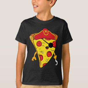 Camiseta Ladrón del mar Caribe pirata niño pequeño pizza