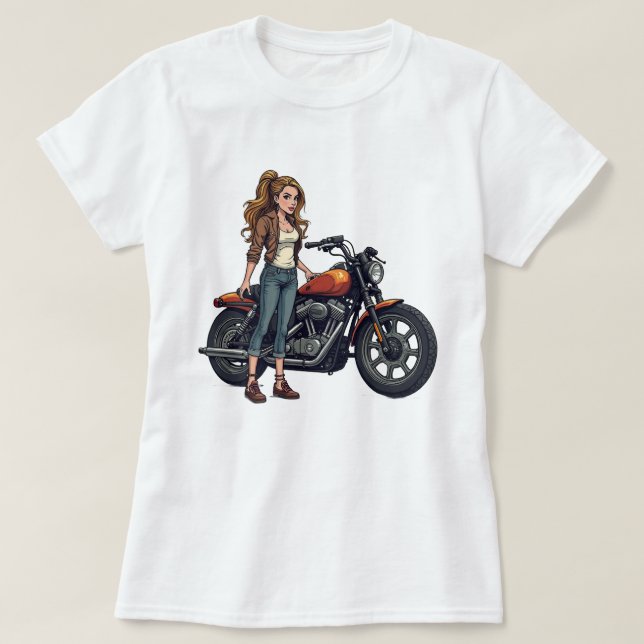 Camiseta Lady Biker  (Diseño del anverso)