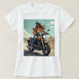 Camiseta Lady Biker On The Road