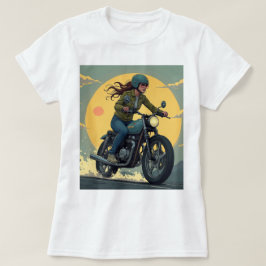 Camiseta Lady Biker On The Road