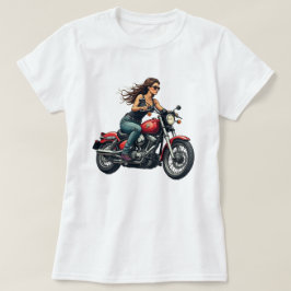 Camiseta Lady Biker On The Road