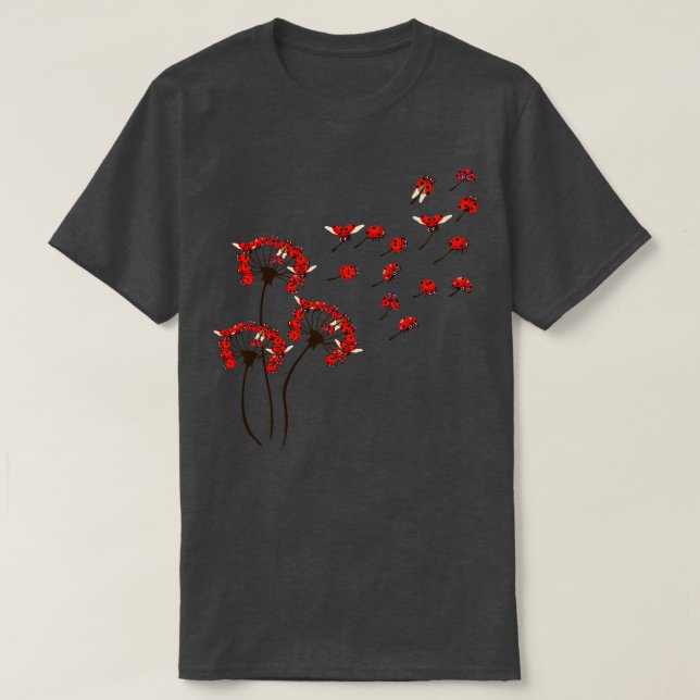 Camiseta Lady Bug Shirt Dandelion Lady Bug Lover (Diseño del anverso)