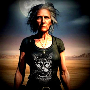 Camiseta Lady Cat a cargo