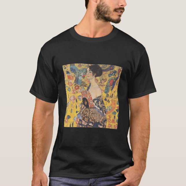 Camiseta Lady Con Ventilador De Gustav Klimt (Anverso)