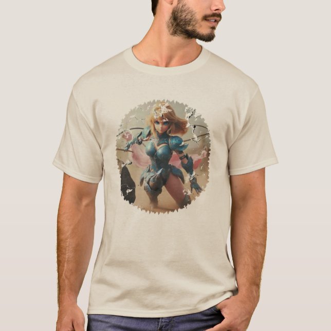 Camiseta Lady en Blue Armor (Anverso)