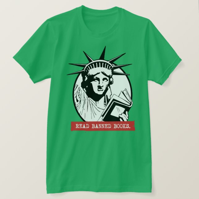 Camiseta Lady Liberty lee libros prohibidos (Anverso del diseño)