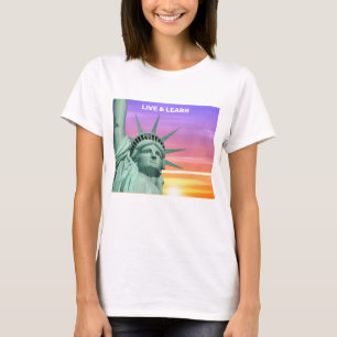 Camiseta Lady Liberty y Amanecer