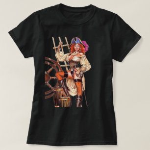 Camiseta Lady Pirate en la posición del capitán Morgan