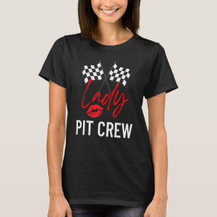 Camiseta Lady Pit Crew Race Car Birday Party Mujeres Famili