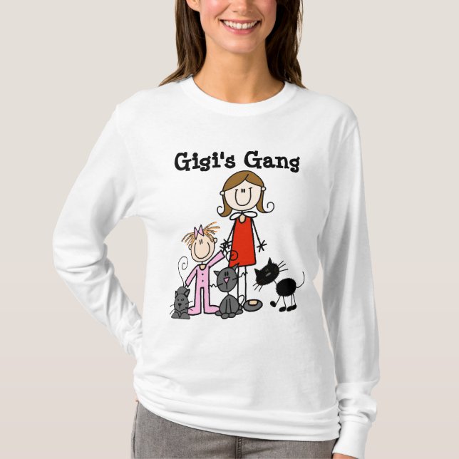 Camiseta Lady, Small Girl, Three Cats (Anverso)