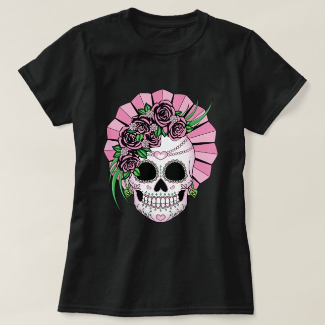 Camiseta Lady Sugar Skull (Diseño del anverso)