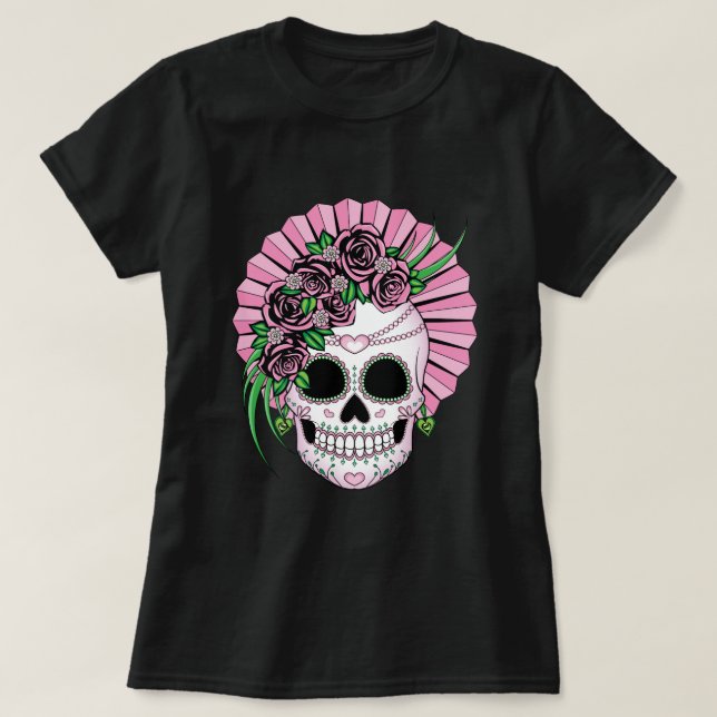 Camiseta Lady Sugar Skull (Diseño del anverso)