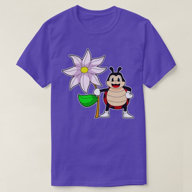 Camiseta Ladybug con flor (Diseño del anverso)