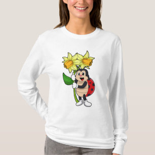 Camiseta Ladybug con Flower Daffodil