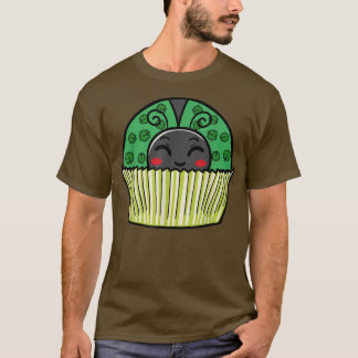 Camiseta Ladybug Cupcake Saint Patricks Day Shamrock Leaf C