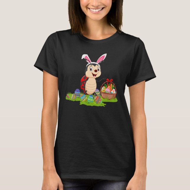 Camiseta Ladybug Easter Egg Hung Bunny Ladybug Easter Su (Anverso)
