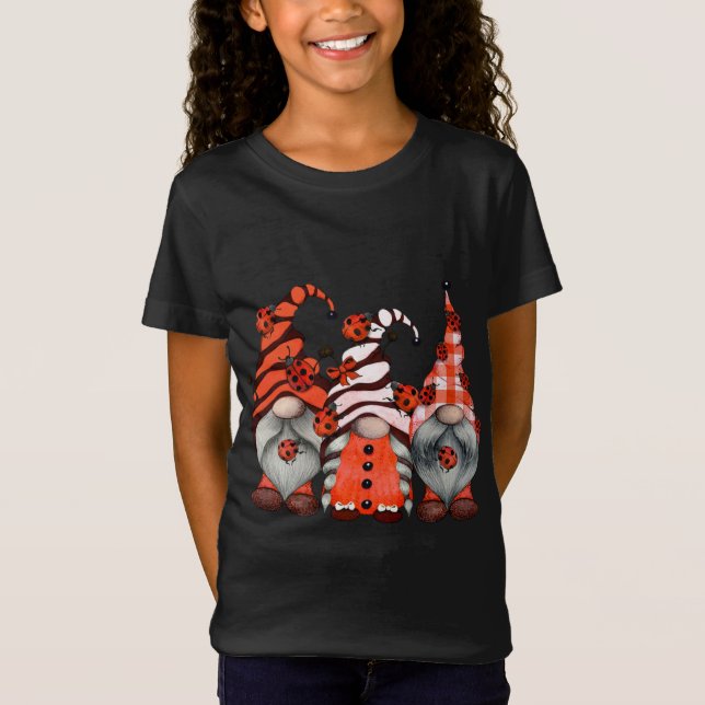 Camiseta Ladybug Gnomes Tomte Scandinavian Three Garden Gno (Anverso)