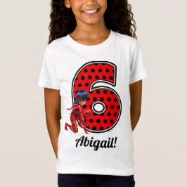 Camiseta Ladybug milagroso y Cat Noir 6cumpleaños