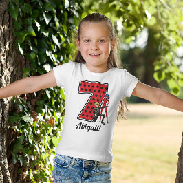 Camiseta Ladybug milagroso y Cat Noir séptimo cumpleaños